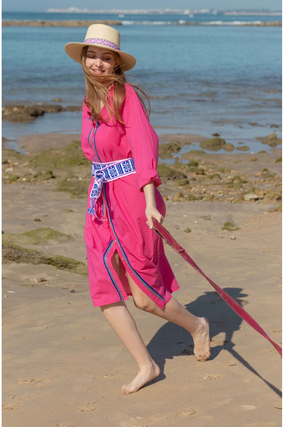 Vestido Camisero Rosa - Blusenkleid